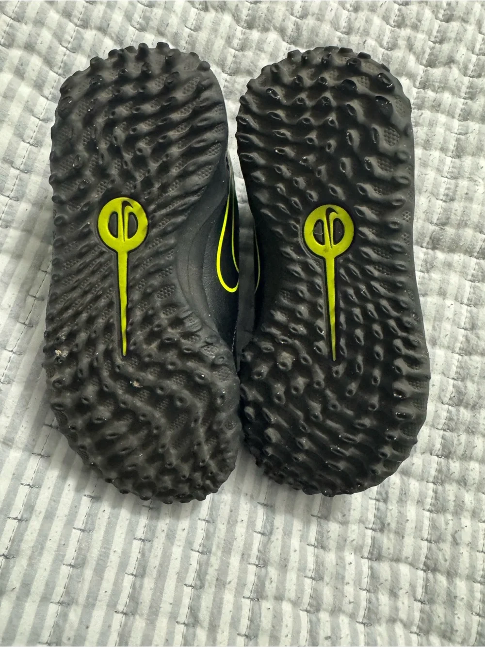 Nike Kids Tiempo Slip-On Sneakers - Black with Volt Accents